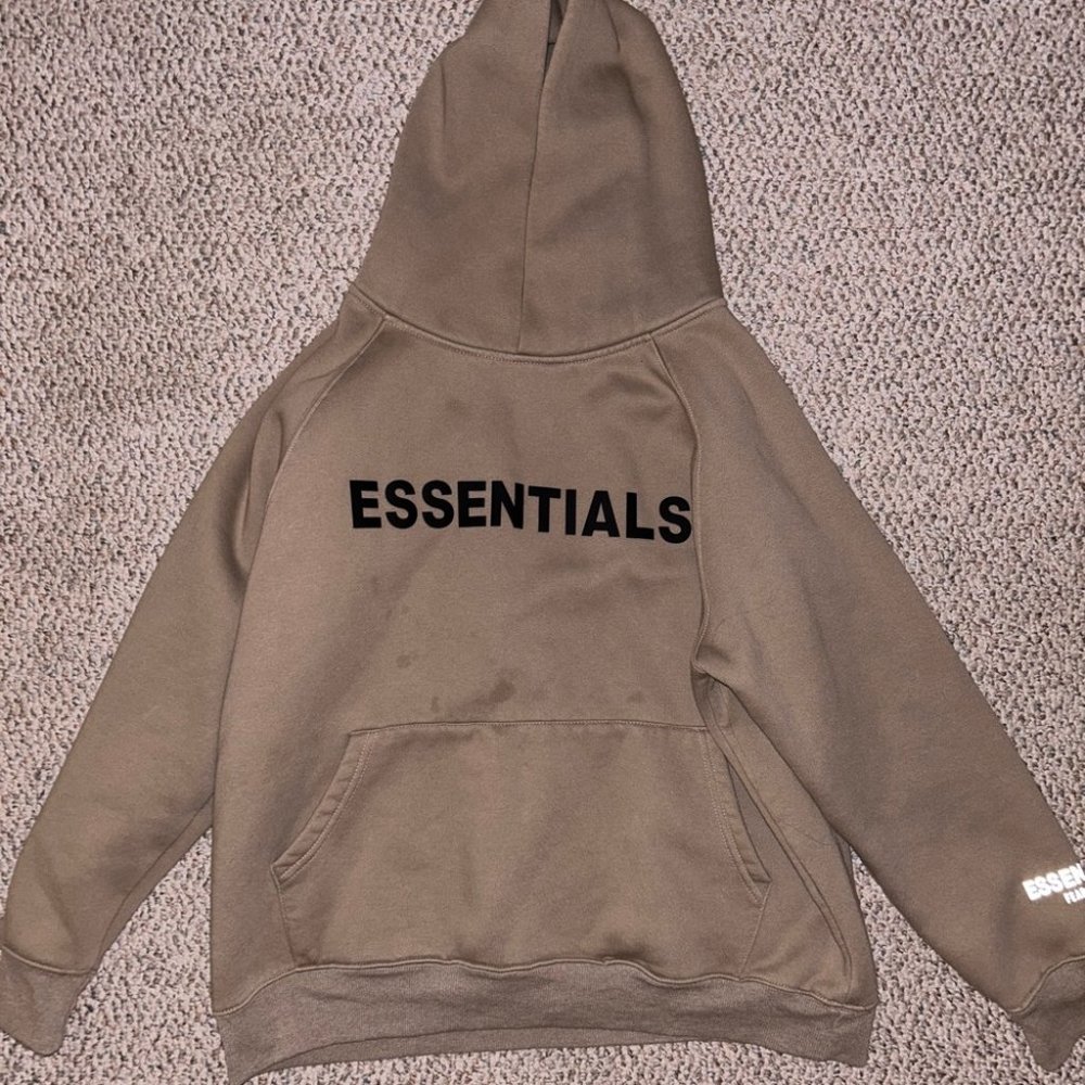 Tan essentials hoodie
